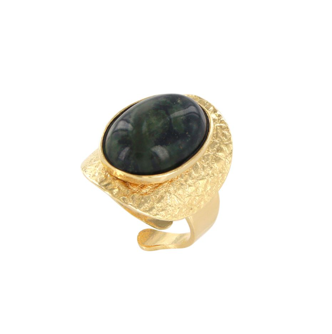 BAGUE OLIVE DORE VERT TARATATA 3