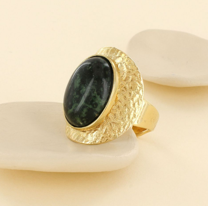 Bague Olive - Doré Vert