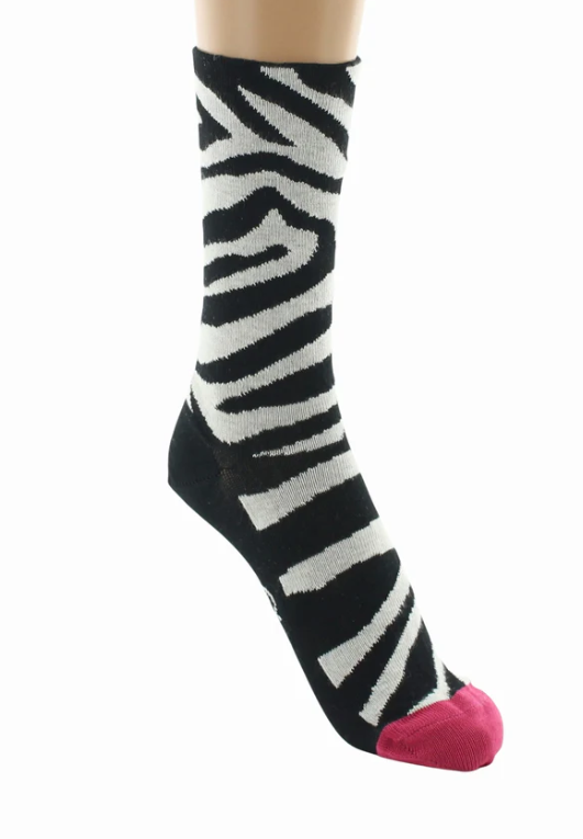 chaussettes coton motif zebre berthe 2