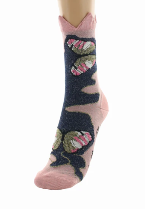 Chaussettes coton papillons et couronne berthe 4