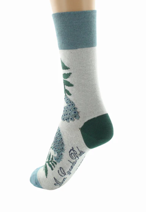 Chaussettes coton fleurs bleues Berthe 5