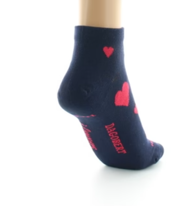 Chaussettes coton coeurs marine Dagobert 5