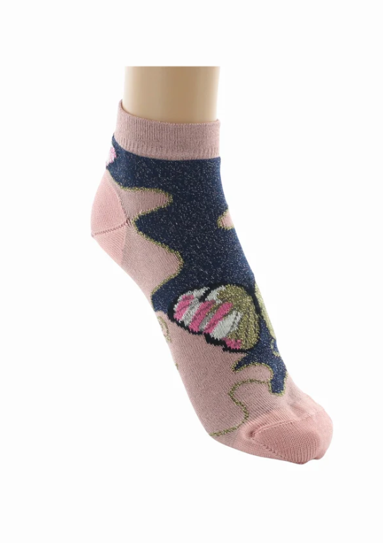 Socquettes coton papillons lurex Berthe 2