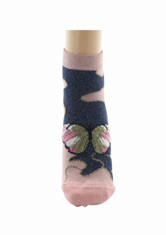 Socquettes coton papillons lurex Berthe 3