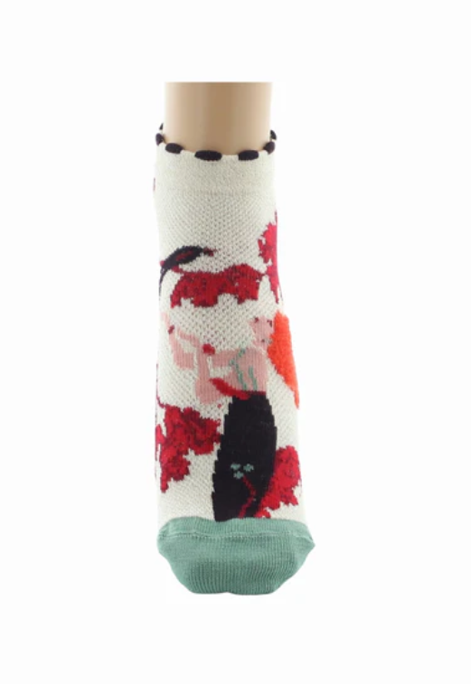 Socquettes coton femme oiseau Berthe 3