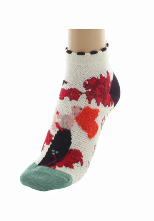 Socquettes coton femme oiseau Berthe 4
