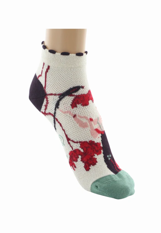 Socquettes coton femme oiseau Berthe 2