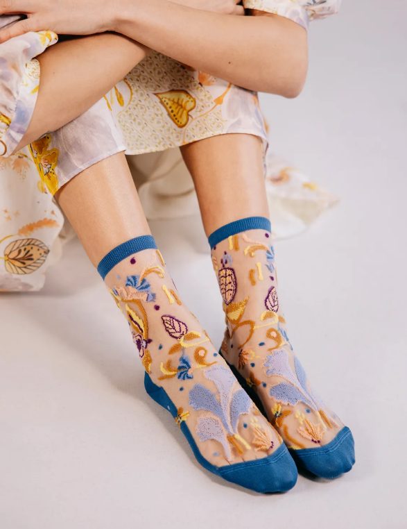 Chaussettes transparentes - Floralia