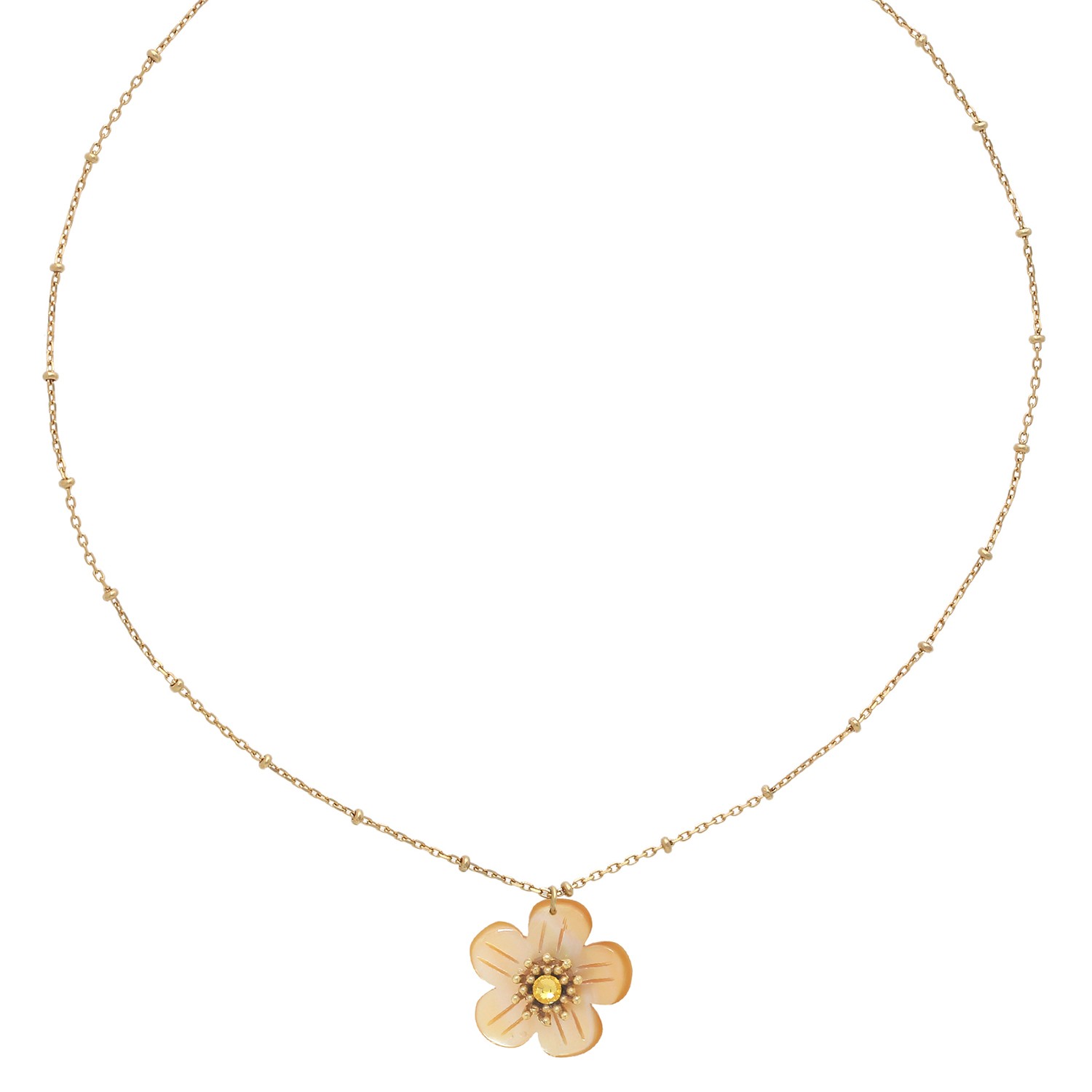 Collier court mini bouton d\'or - Goldie