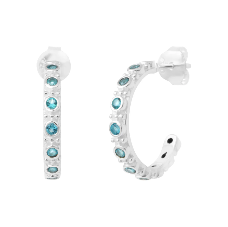 Boucles d\'oreilles Capella - Topaze bleue