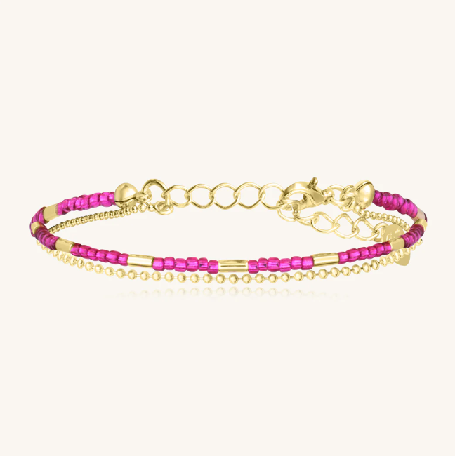 Bracelet Divine 1 Tour Tube - Fuchsia