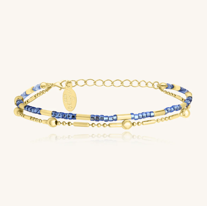 Bracelet Divine 1 Tour Tube - Céleste