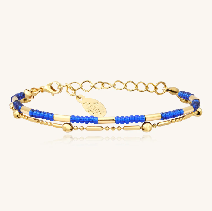 Bracelet Divine 1 Tour Tube - Bleu