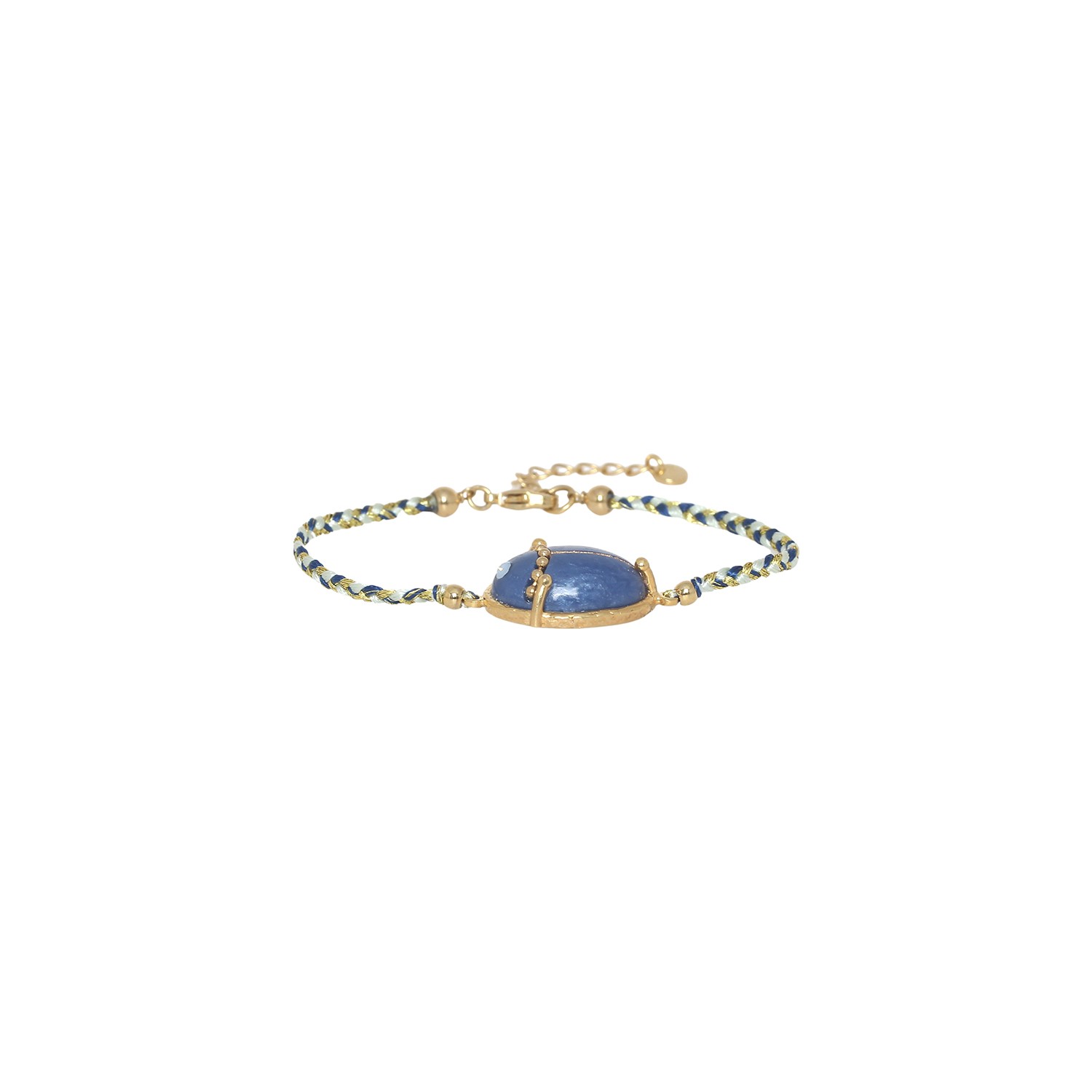 Bracelet ajustable cordon et scarabée - Palma