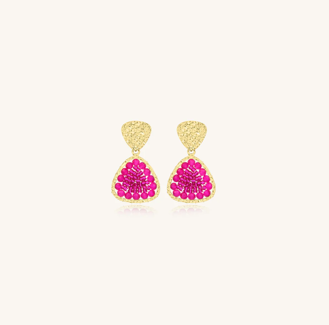 Boucles d\'oreilles Mini Mae - Fuchsia