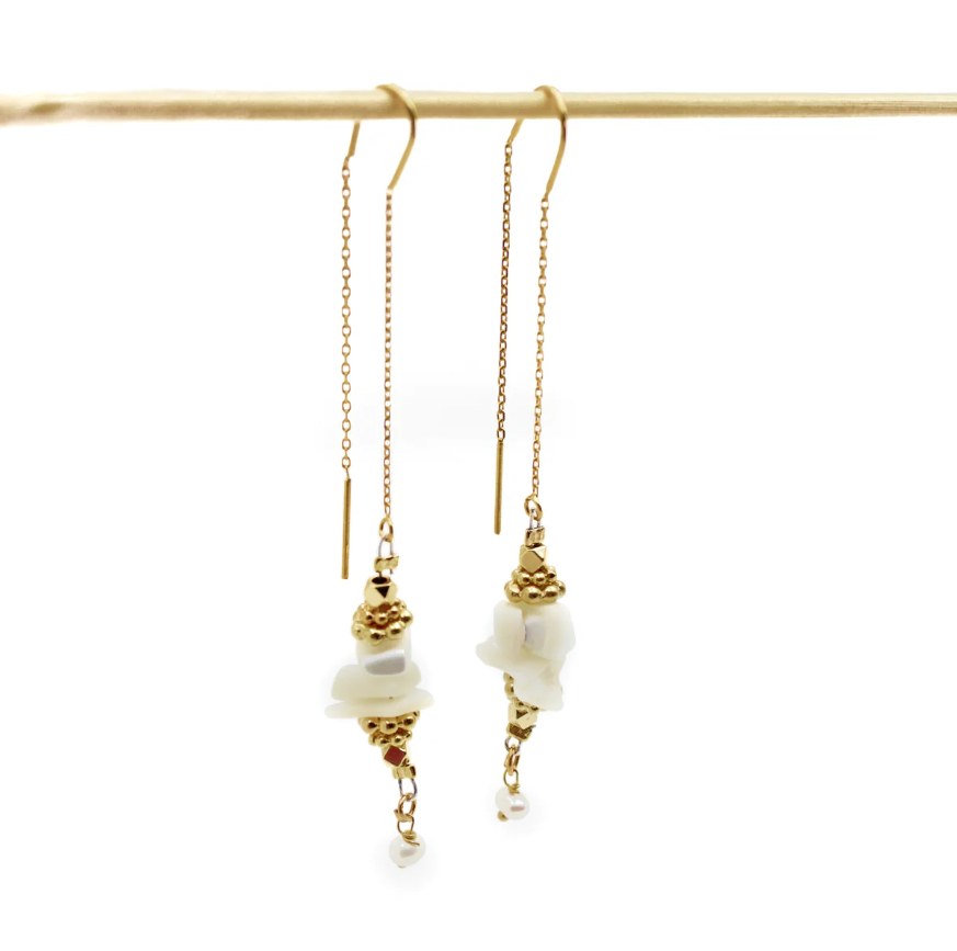 Boucles d\'oreilles pendantes crunchs - JOE