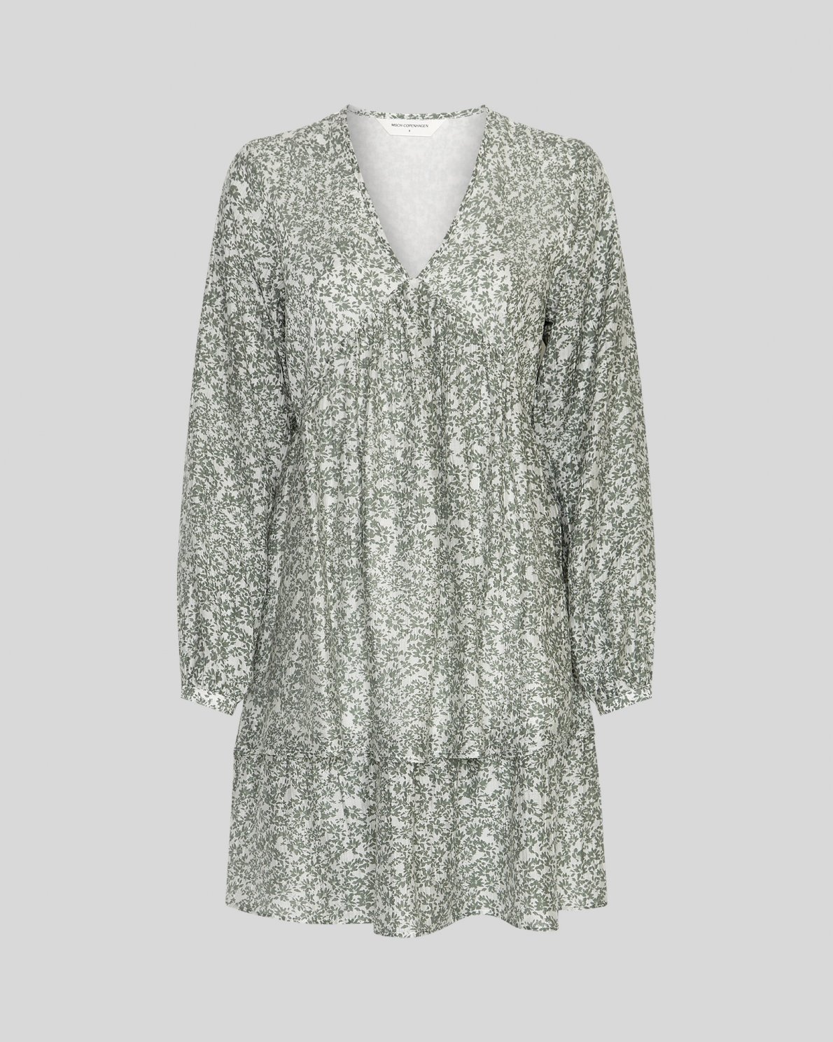 Robe Seraphina - Egret flower (Ecru et vert)