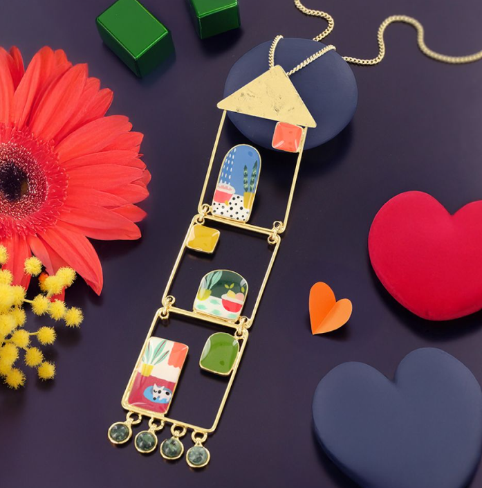 Collier Curieuse - Doré multi