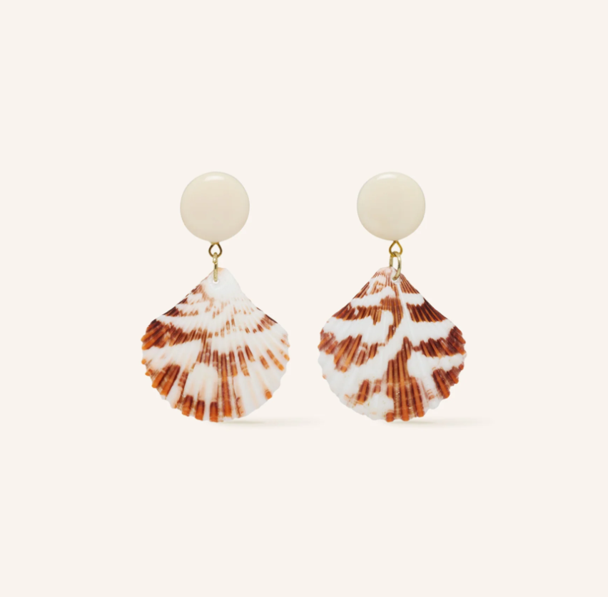 Boucles d\'oreilles Cassiopée - Ecru