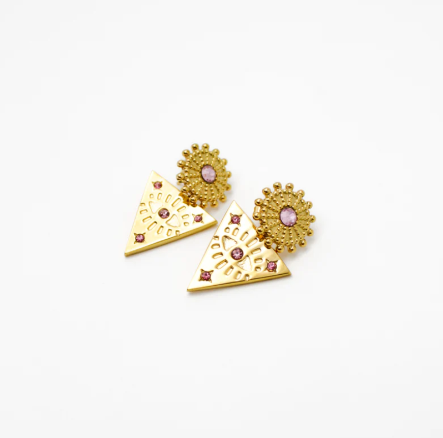 Boucles d\'oreilles triangles - Christelle