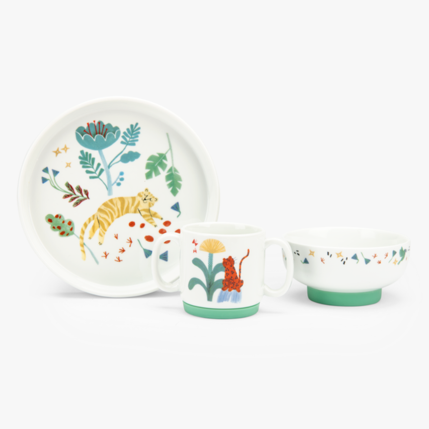Set vaisselle porcelaine - La forêt Mawa