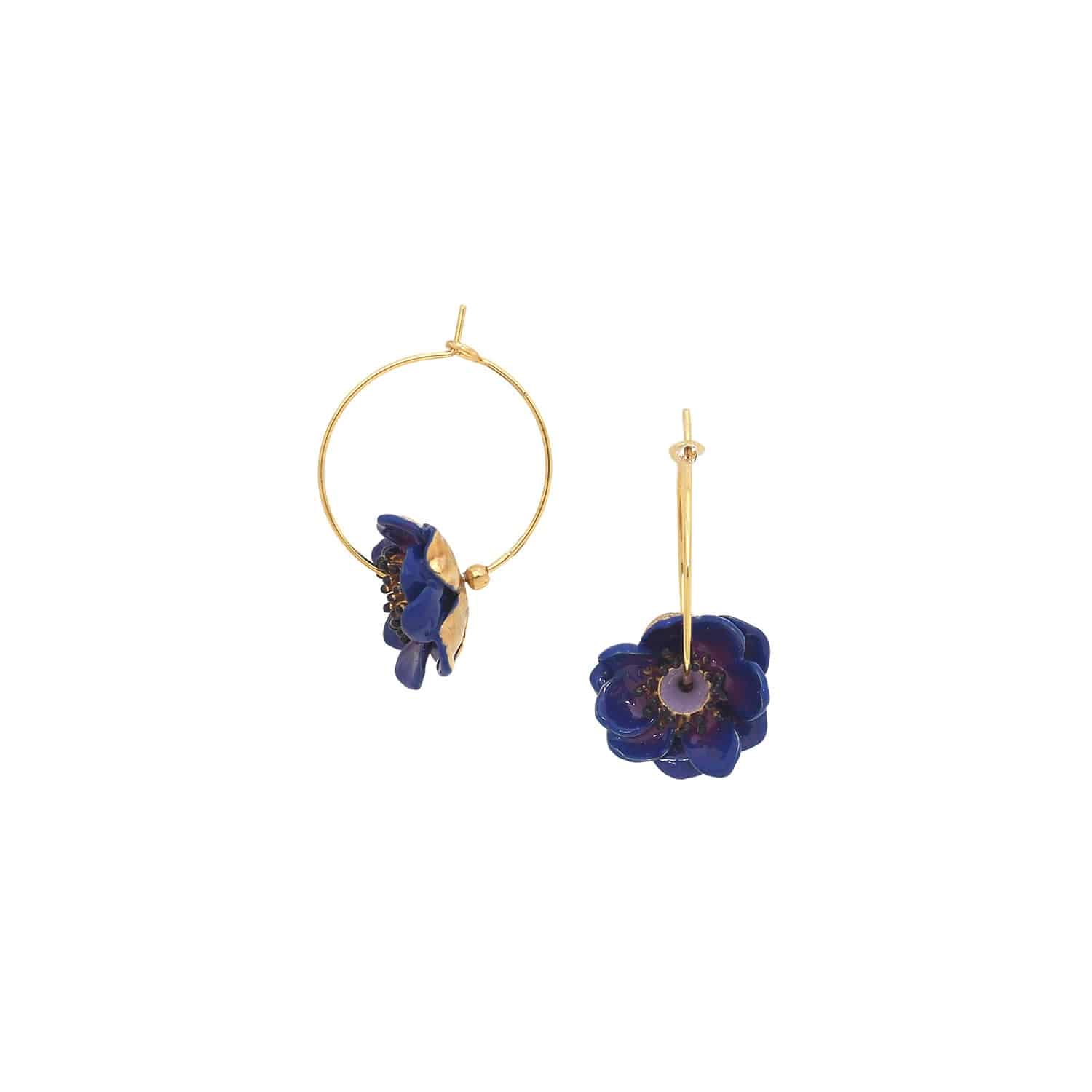 Boucles d\'oreilles créoles Anémone - Mellina