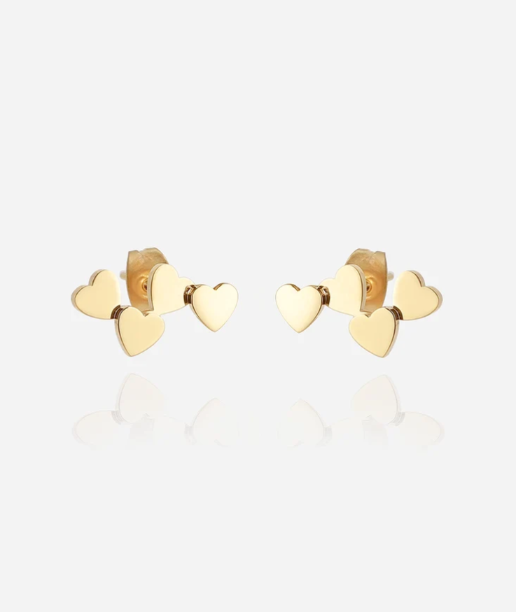 Boucles d\'oreilles Arisa - Acier doré