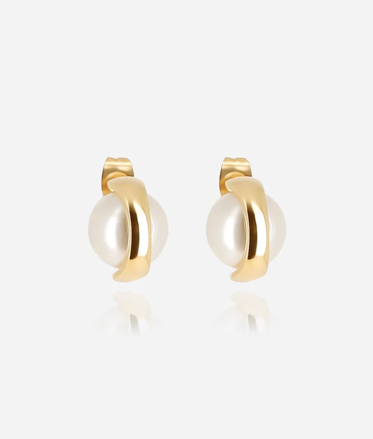Boucles d\'oreilles Cyrio - Acier doré