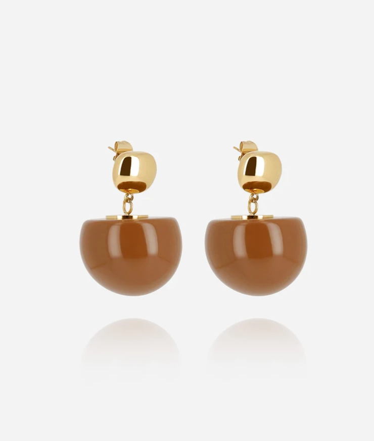 Boucles d\'oreilles Rosazia - Marron