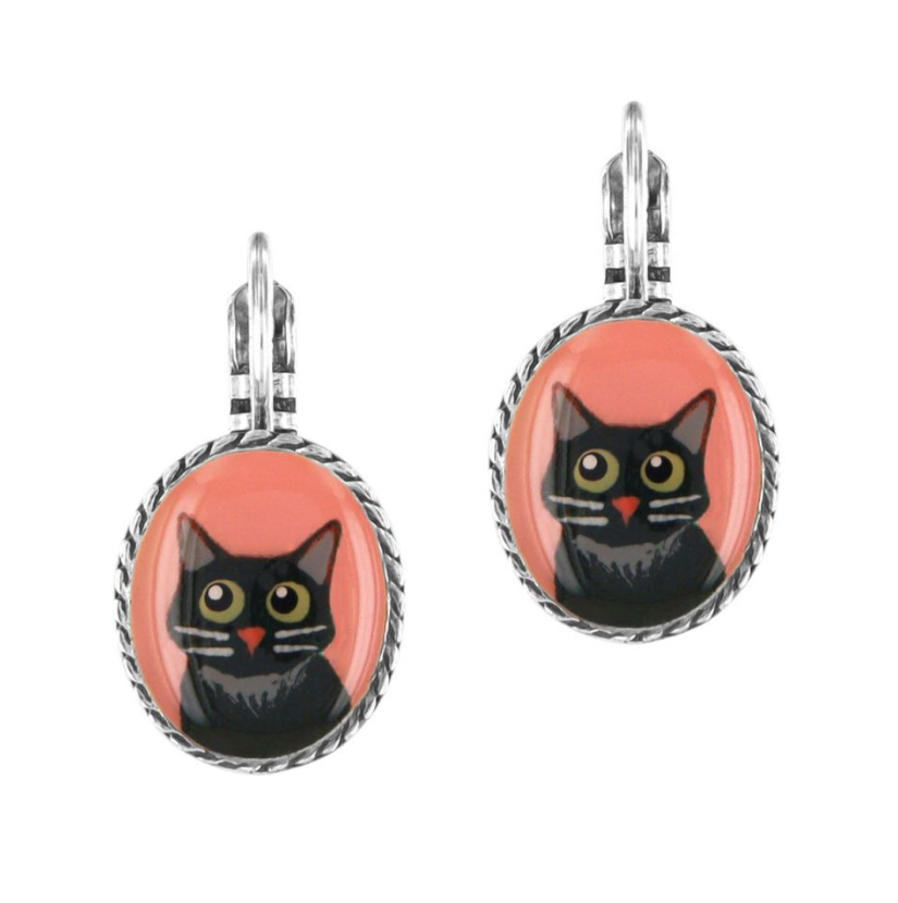 Dormeuses Chicorée - Argent multi (Chat)