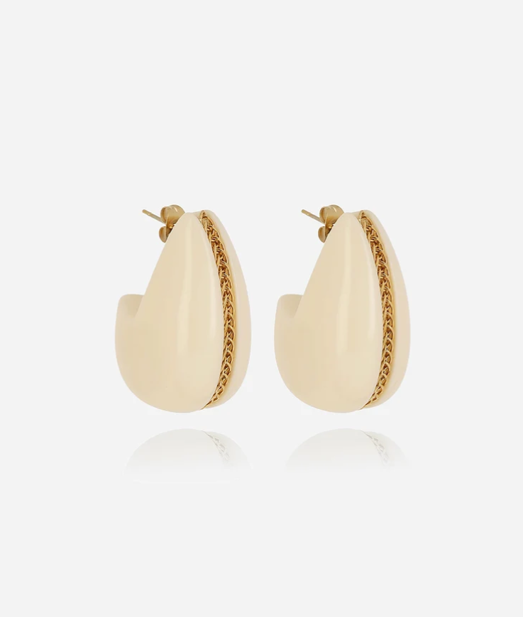 Boucles d\'oreilles Dallol - Blanc
