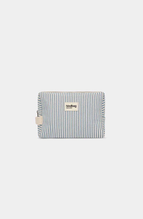 Trousse de toilette Leon - Rayures bleu