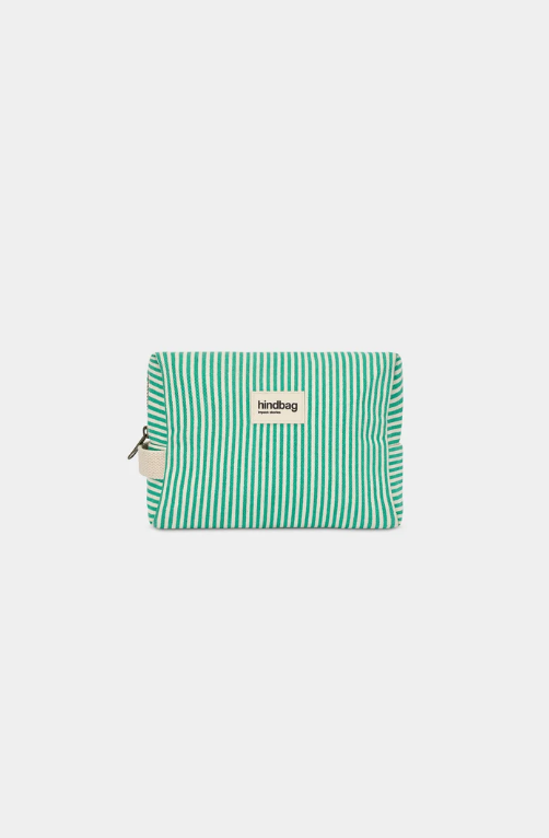 Trousse de toilette Leon - Rayures vert