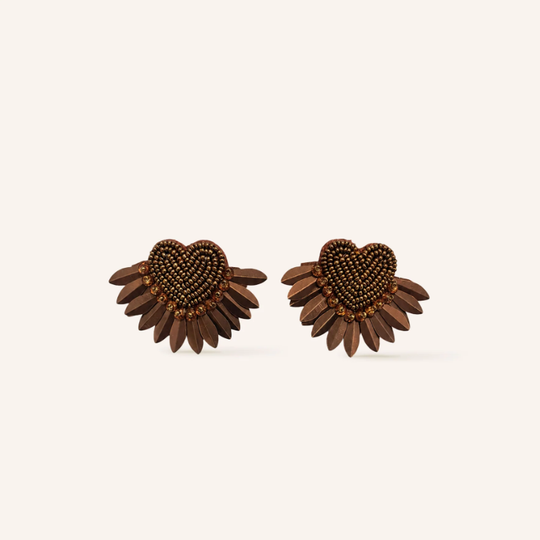 Boucles D\'Oreilles Mindy - Châtaigne Nacré