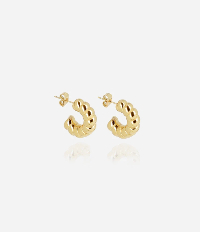 Boucles d\'oreilles Divan - Acier doré