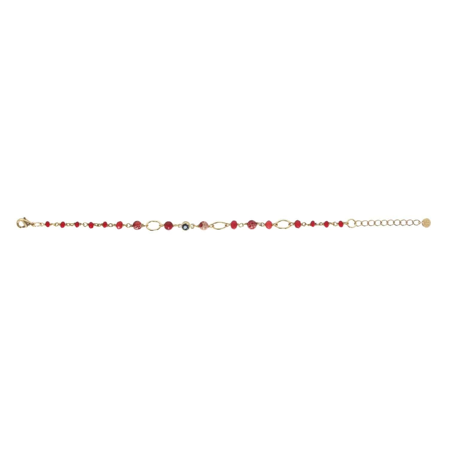 Bracelet multi perles rouges Scarlet, autre vue