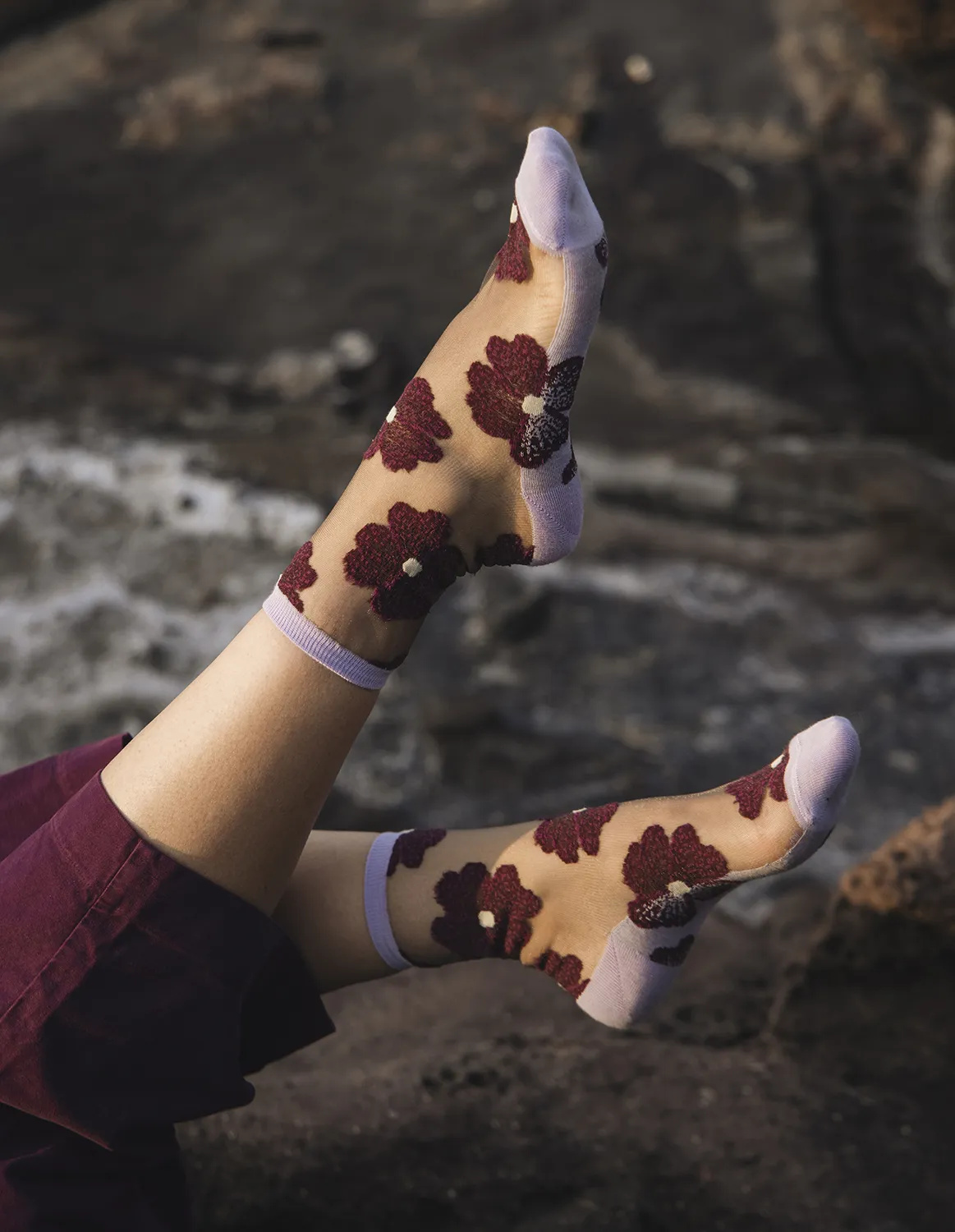 Chaussettes transparentes Murano Violette