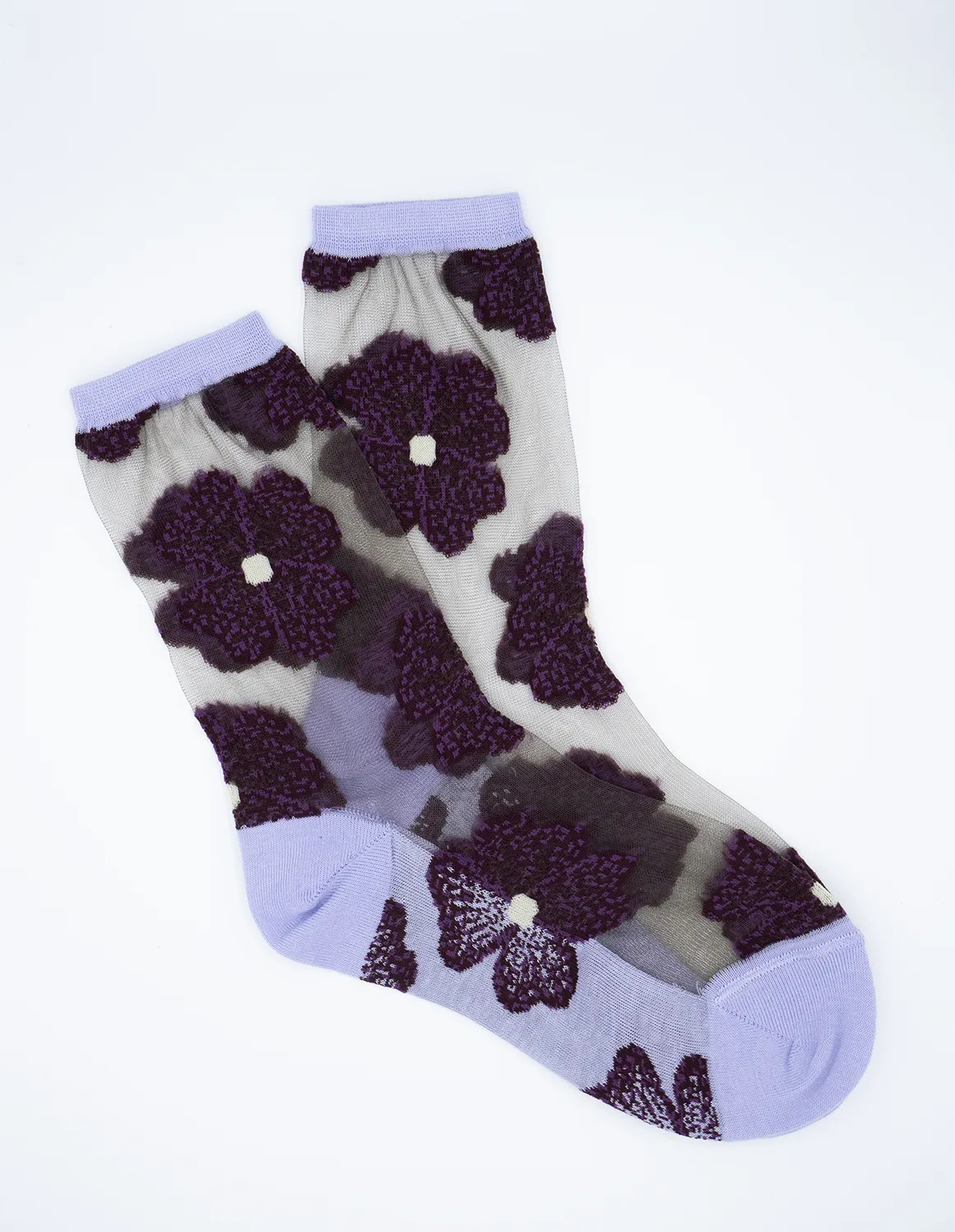 Chaussettes transparentes Murano Violette, photo 7