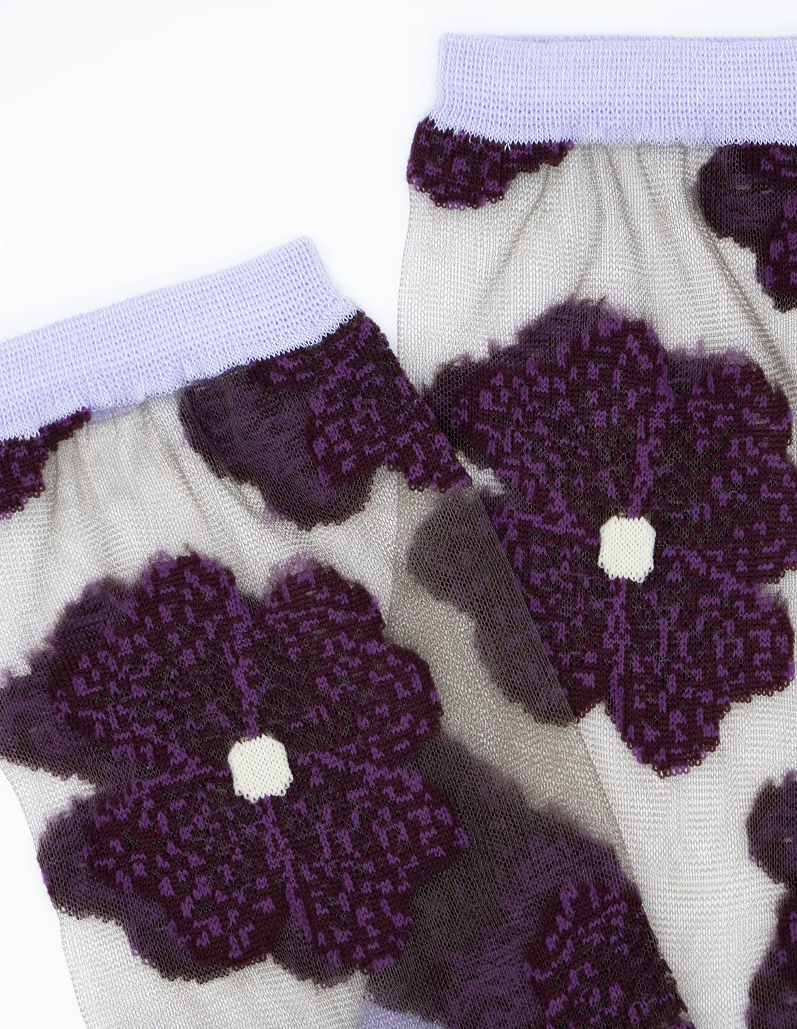 Chaussettes transparentes Murano Violette, photo 8