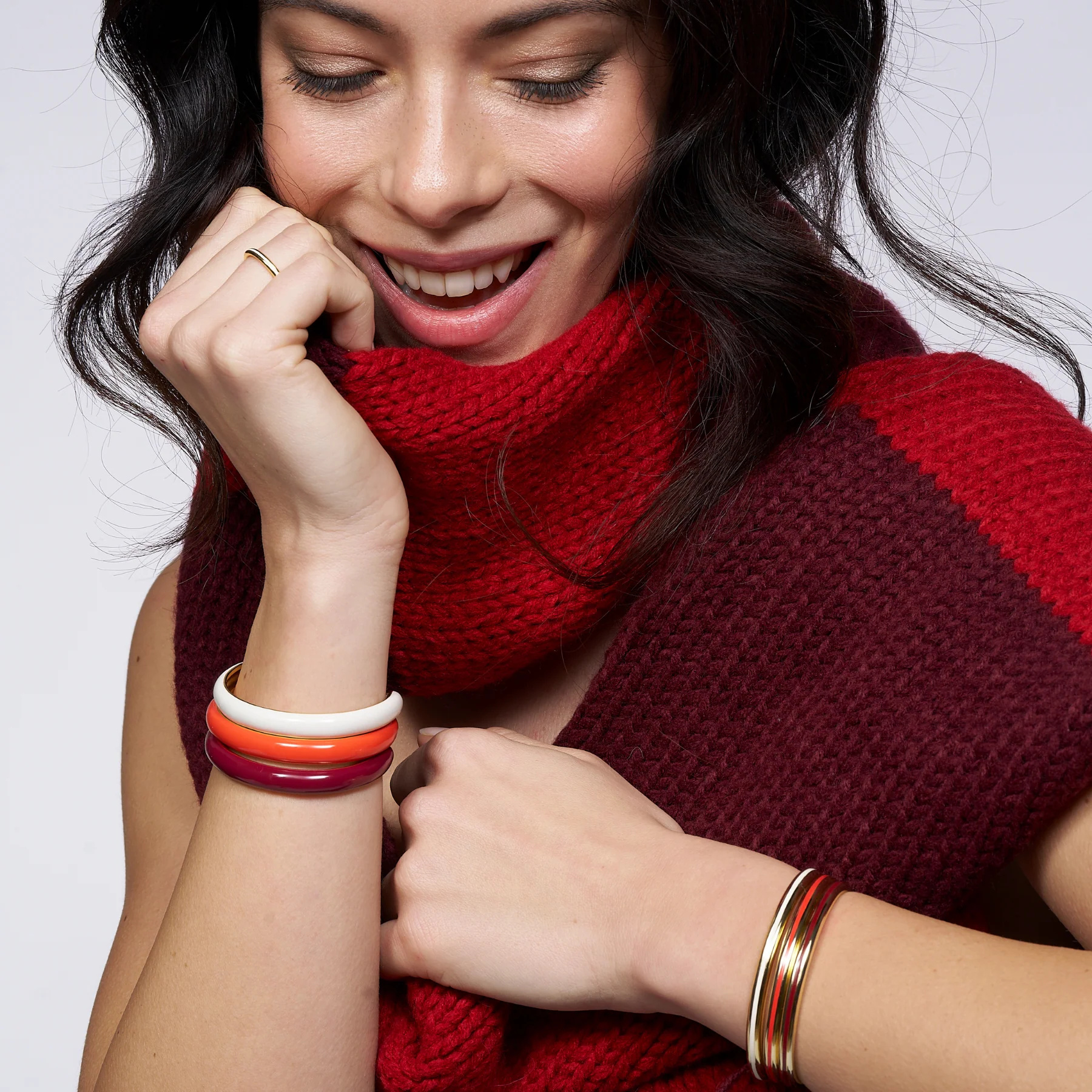 Jonc bombé Blanc Sable Bangle Up, photo 4