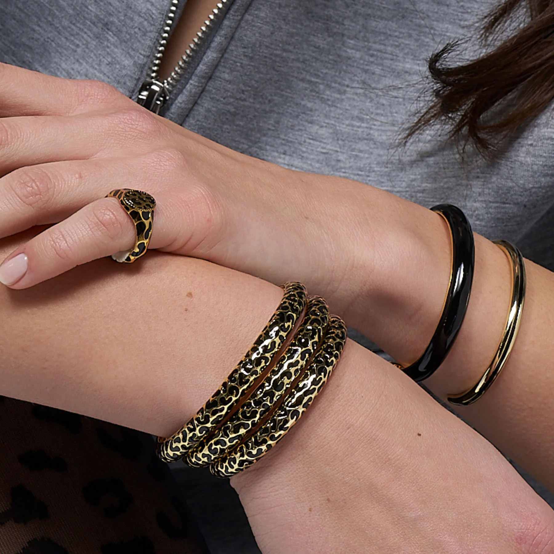 Jonc Wild motif léopard Bangle Up, photo 2