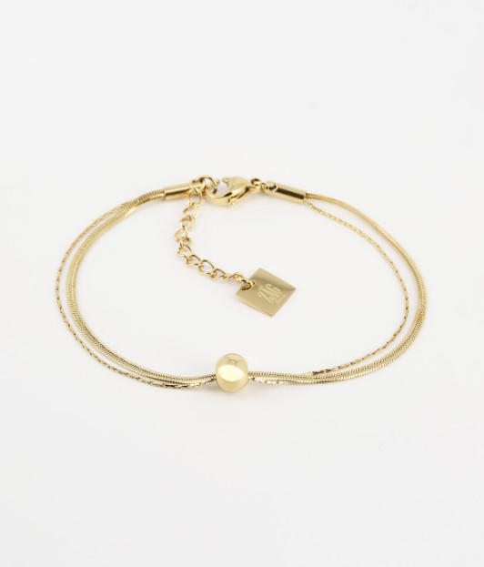 Bracelet Pepita - Acier doré