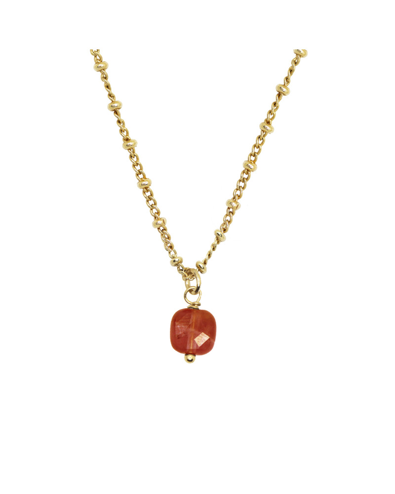 Collier AVA - Agate rouge