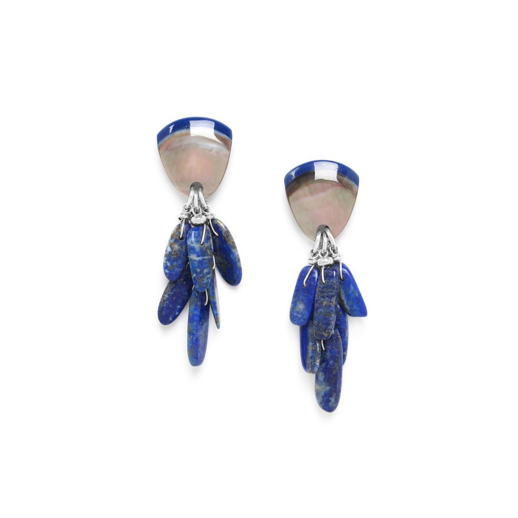 ABYSS Boucles d\'oreilles Eclats de Lapis Lazuli - Nature Bijoux
