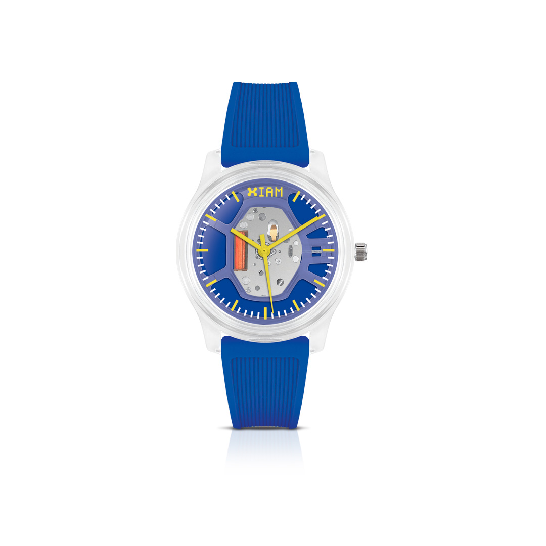 Montre analogique I Am The Watch L - Bleu/Transparent