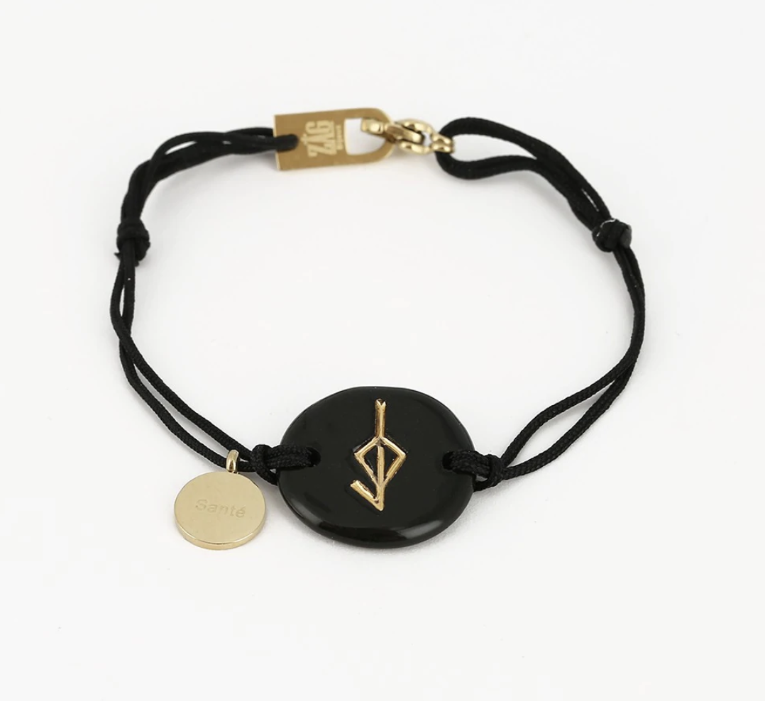 Bracelet Rune  Santé Noir