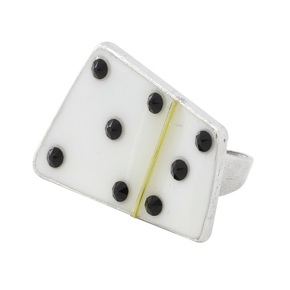 Bague L\'Impasse - Noir et blanc