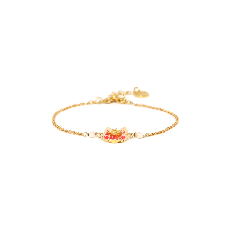 Bracelet médaillon fleur - DAFNE