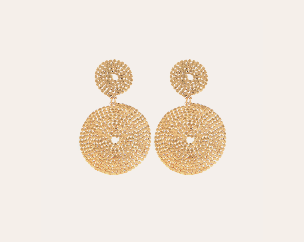 Boucles d\'oreilles Onde Lucky dorées