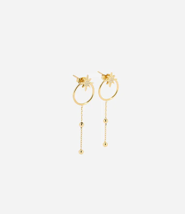 Boucles d\'Oreilles FLASH - Acier doré